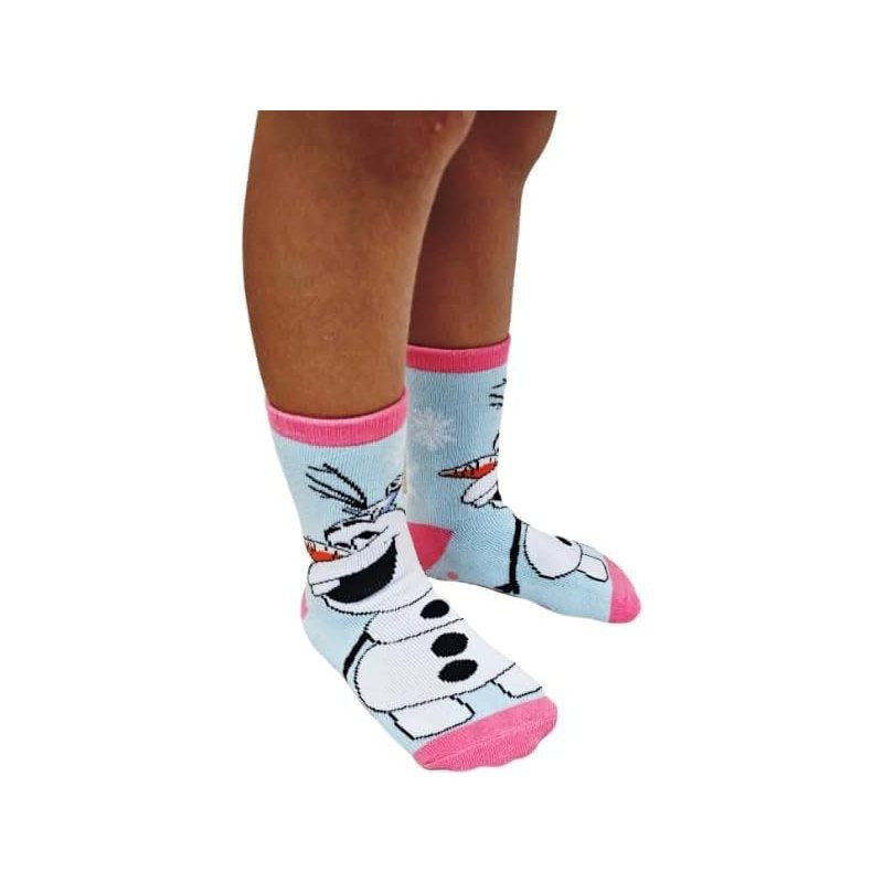Frozen- 2 paia Calzini antiscivolo ufficiali Calze bambini Frozen anti scivolo