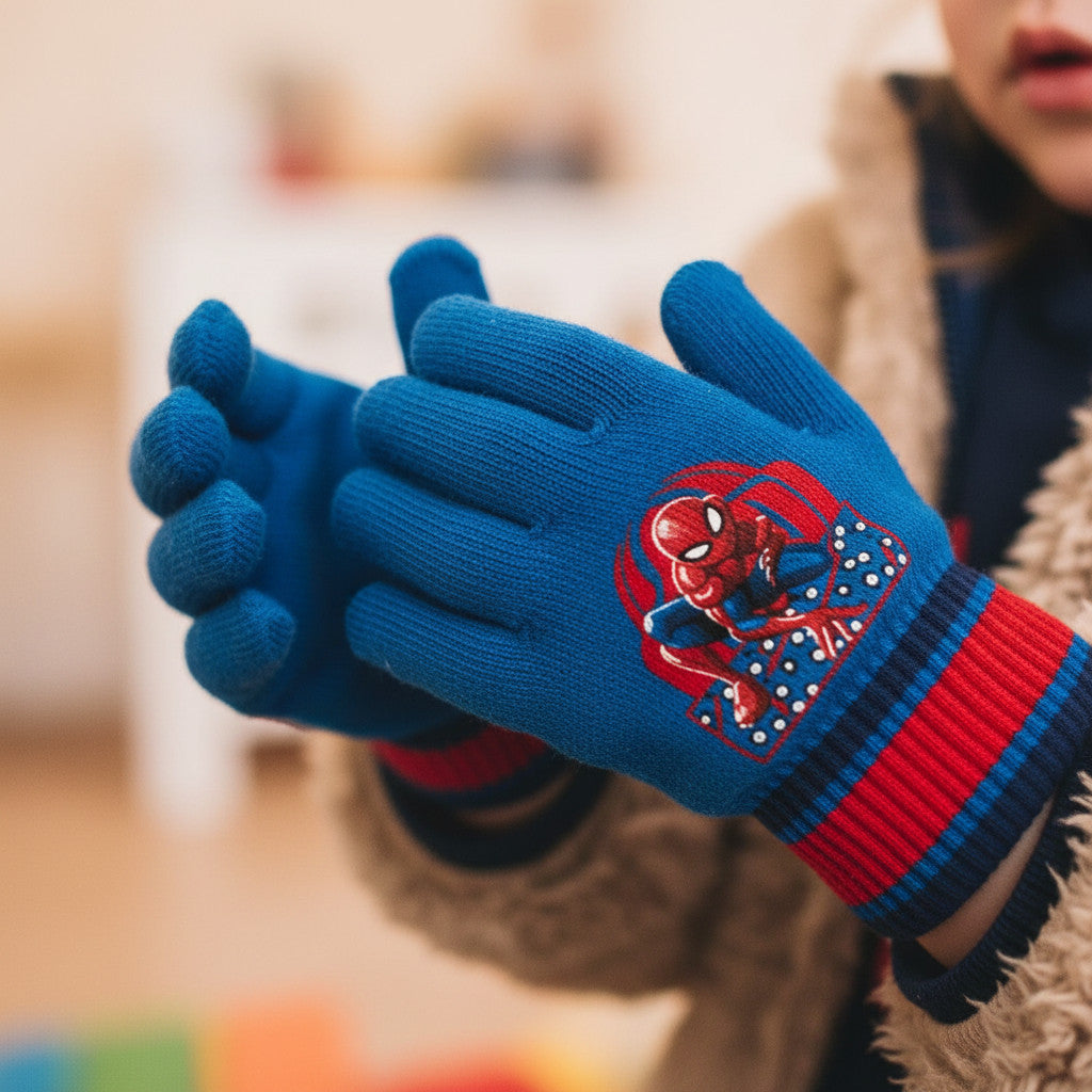 SPIDERMAN - Guanti Bambini Invernali Taglia Unica Spider