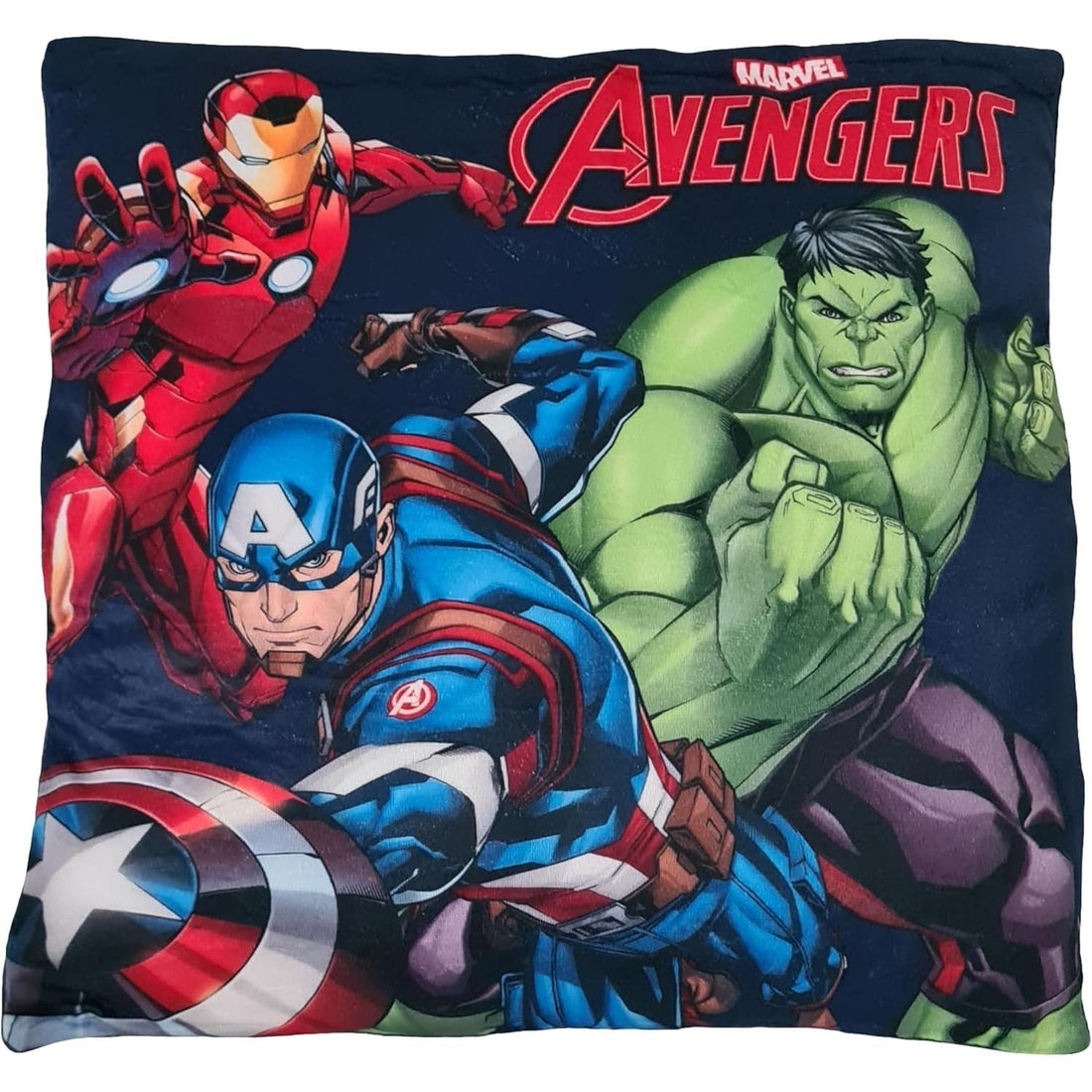 Cuscino Arredo 40x40 cm morbido con imbottitura 100% poliestere (AVENGERS HULK)