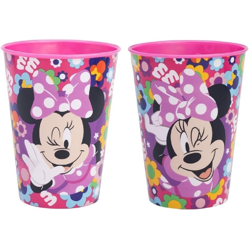 Set 2 Bicchieri per Bambini 260 ml in plastica Senza BPA Regalo per Ragazzi Topolina