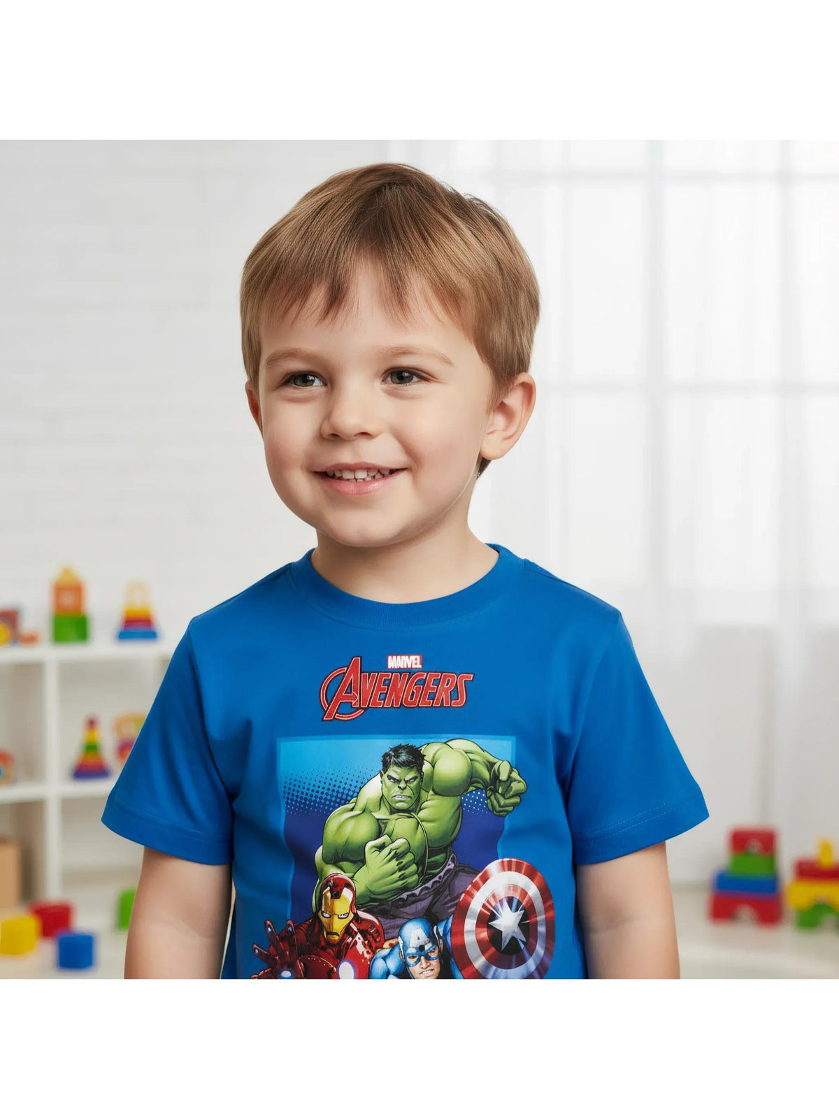 AVENGERS - Maglietta Ufficiale 100% Cotone per Bambini T-Shirt Abbigliamento Maglia Ragazzi HULK