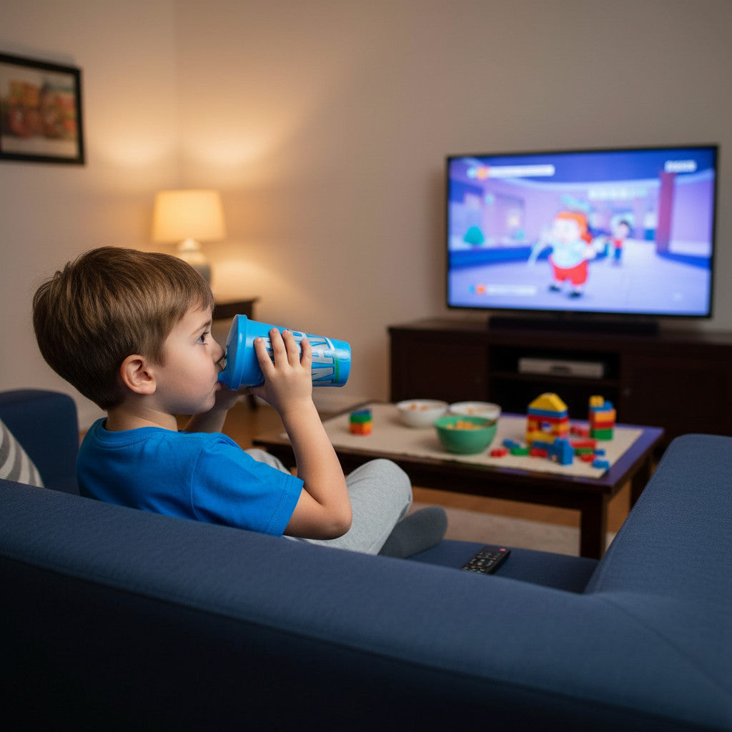 Kids Cup Con Cannuccia e coperchio Riutilizzabile - 430 ml