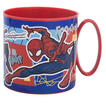 Stor Tazza Bambini Plastica Spider-Man 390ml - Adatta Microonde, Resistente per Bambini