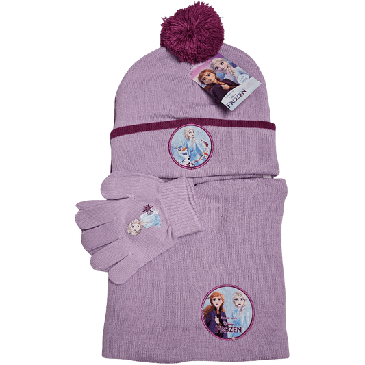Set 3 pezzi con Cappello Invernale, Scaldacollo Sciarpa e Guanti per Bambini - Taglia Unica - Morbidi e Caldi
