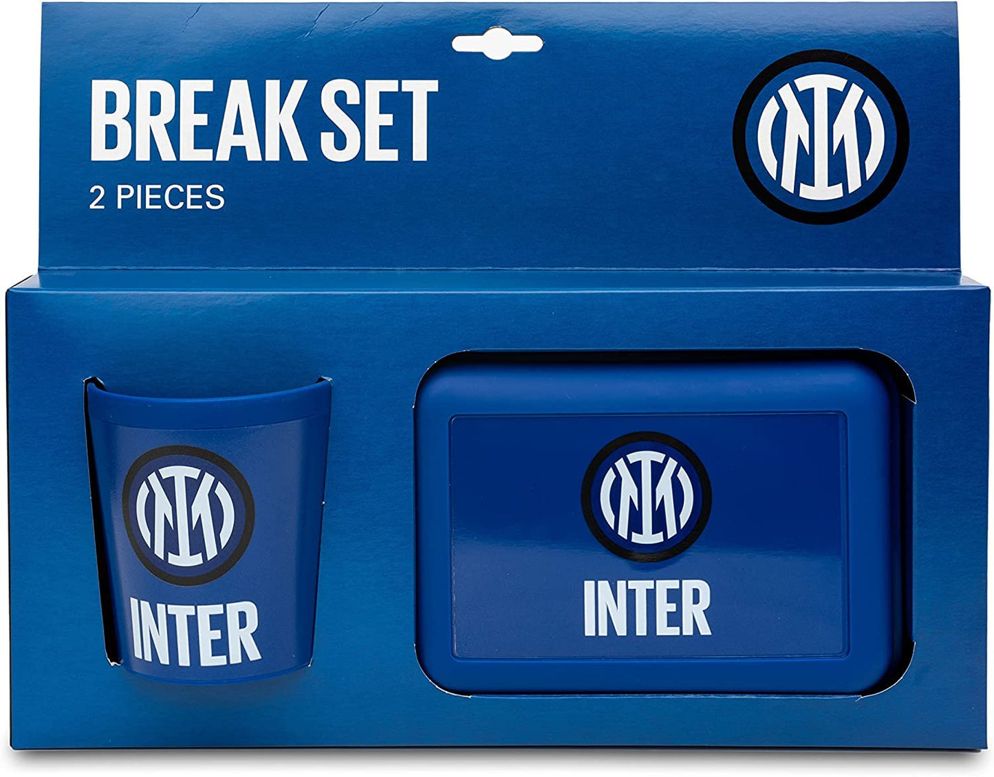 Set Regalo Portamerenda + Tazza in confezione regalo Tifoso Senza BPA  Ragazzi Prodotto Ufficiale (Inter)