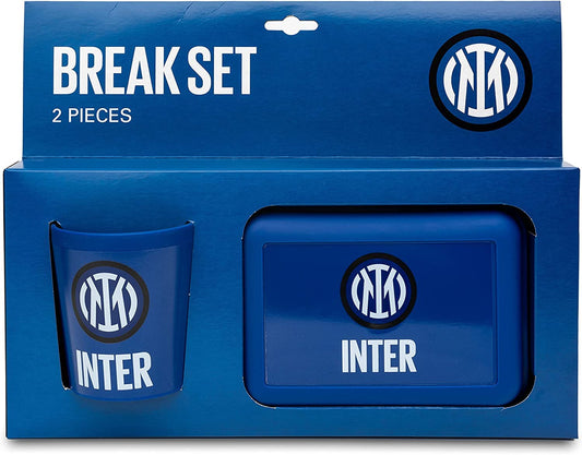 Set Regalo Portamerenda + Tazza in confezione regalo Tifoso Senza BPA  Ragazzi Prodotto Ufficiale (Inter)