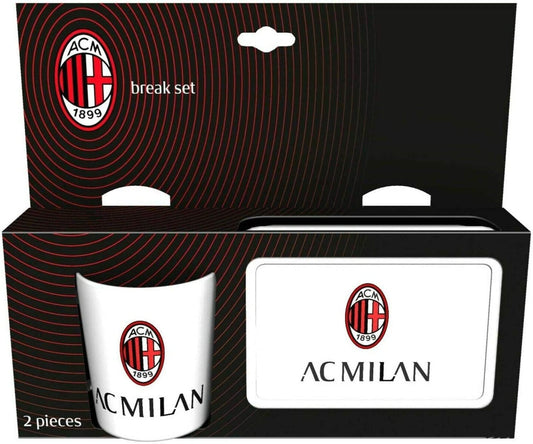 Set Regalo Portamerenda + Tazza in confezione regalo Tifoso Senza BPA  Ragazzi Prodotto Ufficiale (Milan)