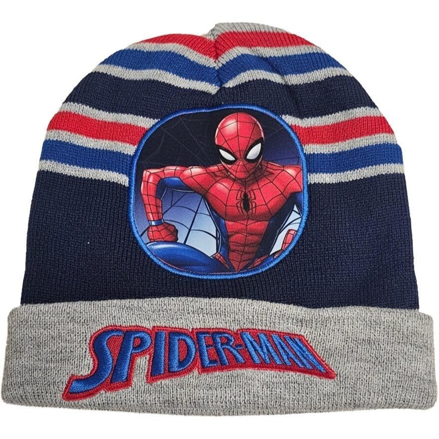 Marvel Cappello Invernale Spider-Man Grigio, Berretto in Maglia per Bambini