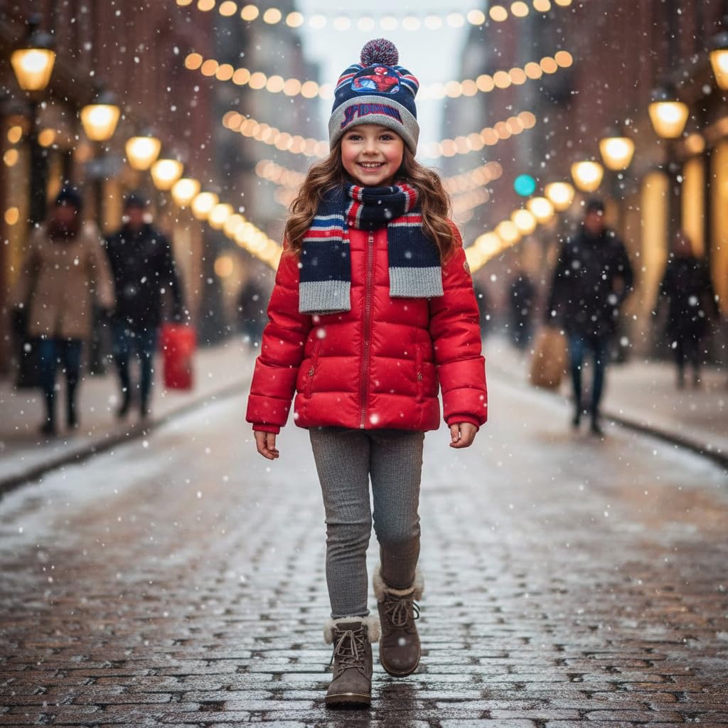 Marvel Cappello Invernale Spider-Man Grigio, Berretto in Maglia per Bambini 6
