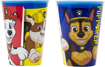 Paw Patrol Set 2 bicchieri, 250 ml, plastica resistente
