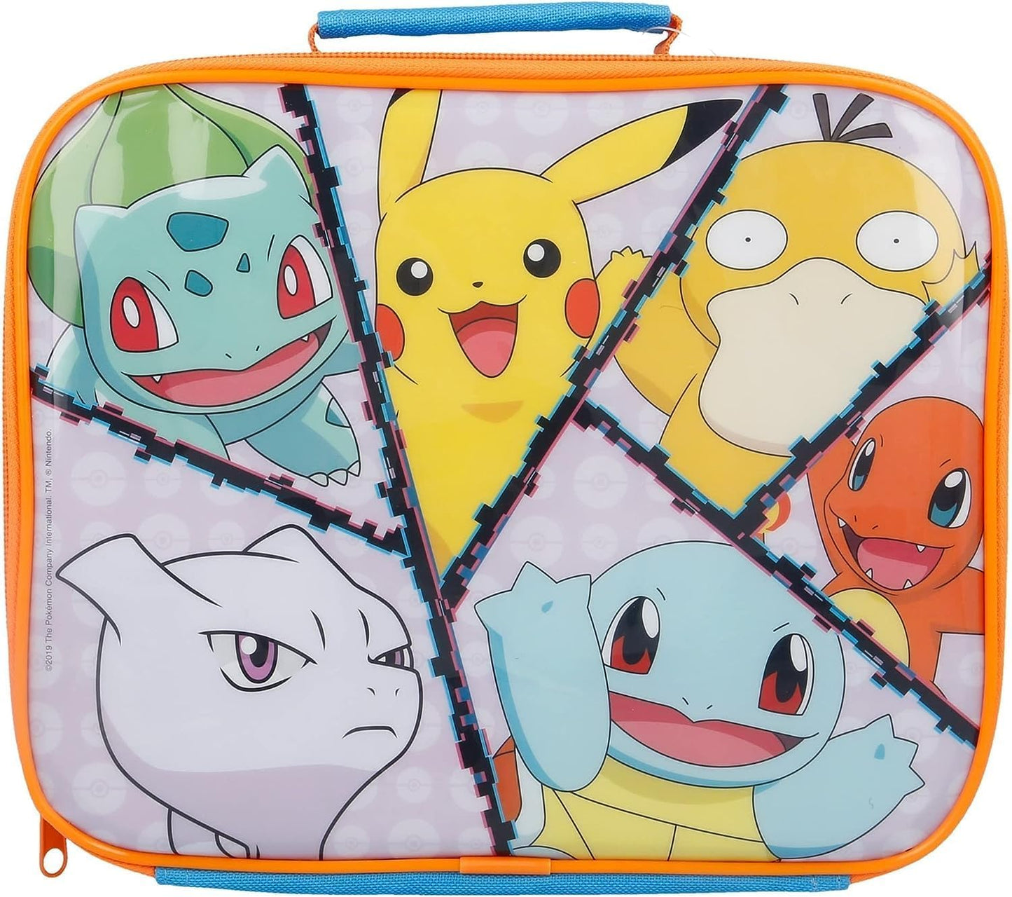 Borsa Termica Rettangolare Immeabile Porta Pranzo  Bambini con manico - Gadget Scuola ( POKEMON)