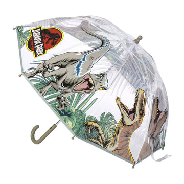 Ombrello DINOSAURI da Pioggia Trasparente e Multicolore unisex a campana  bambini  JURASSIC WORLD