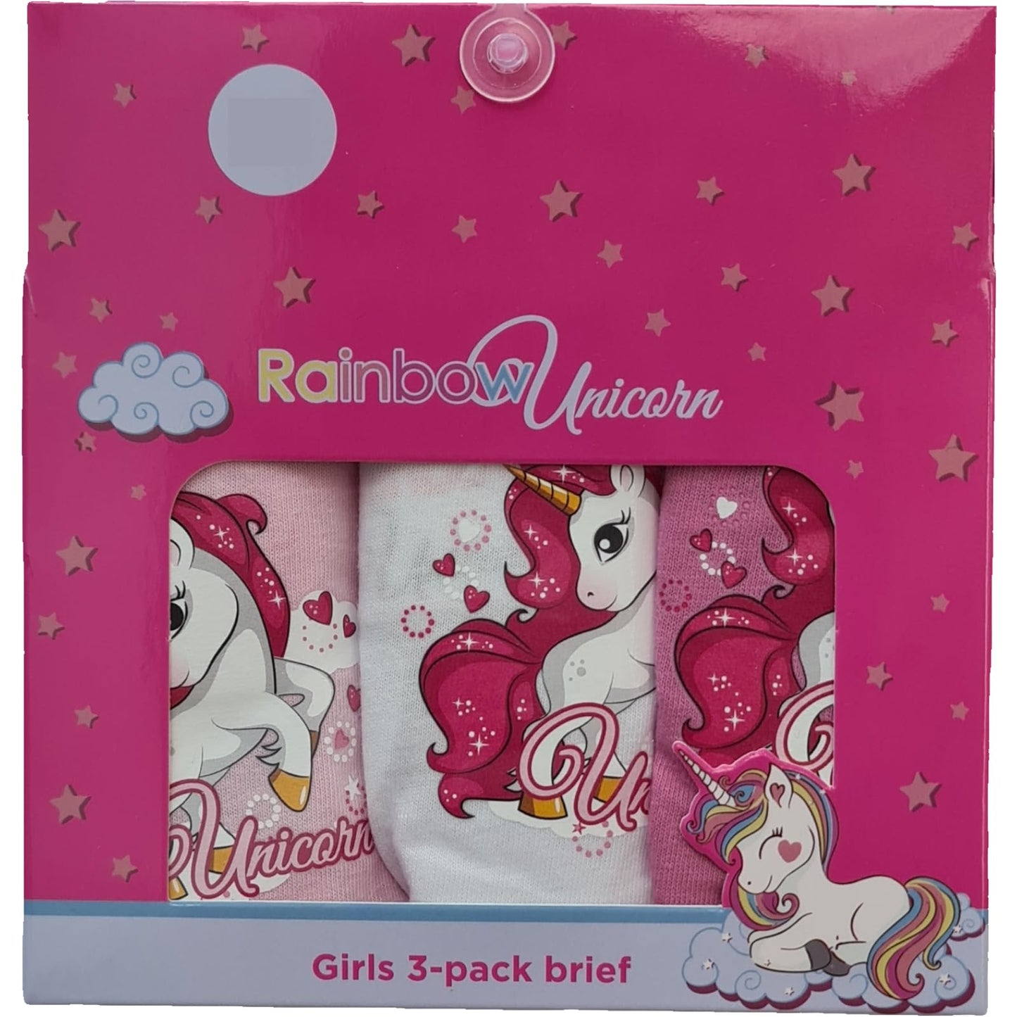 Unicorno | Set 3 Pezzi Mutandine in Cotone  Bambina Slip Mutanda Intimo (6-7 Anni)