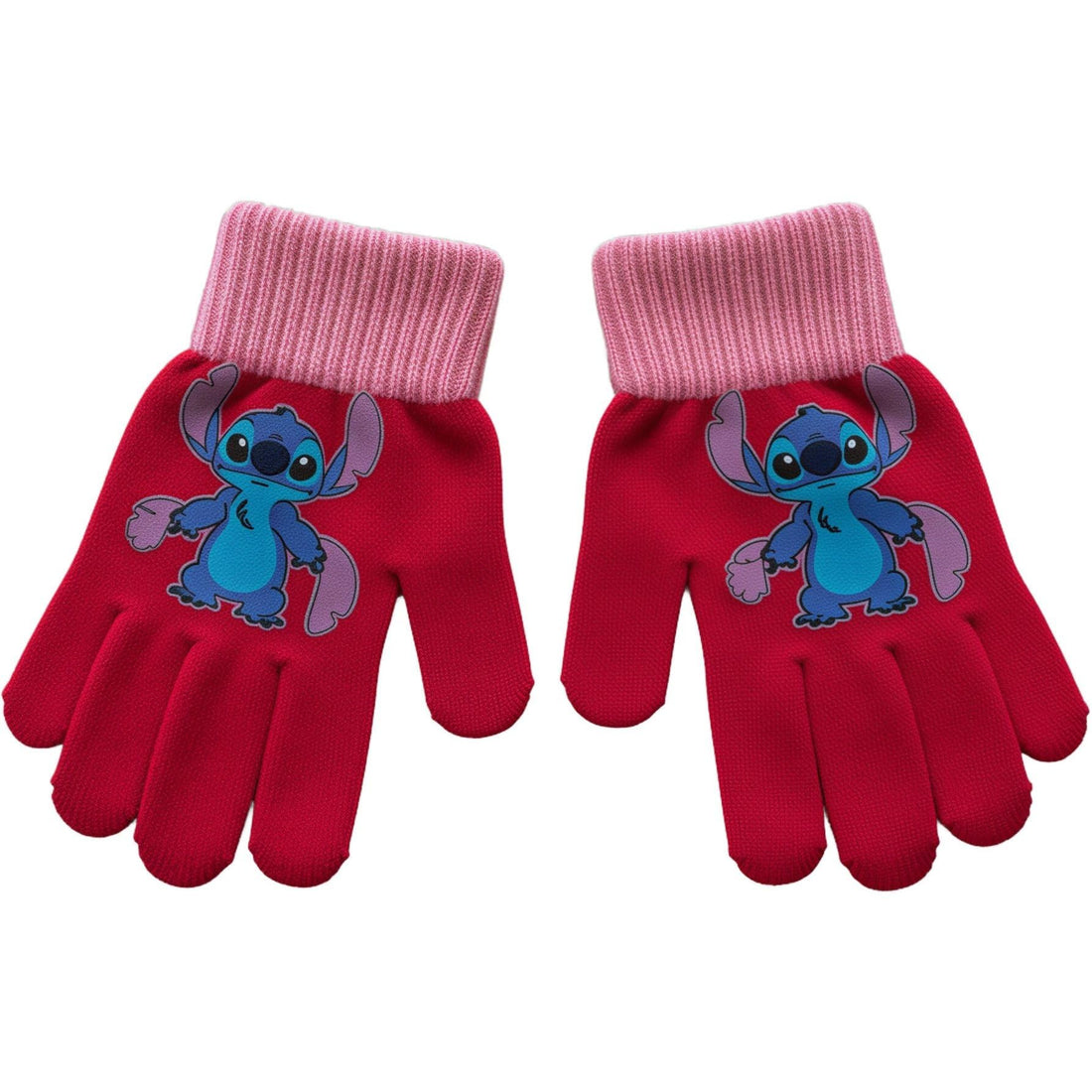 Disney Stitch Guanti Bambina Invernali Magici, Rosa e Fucsia, Taglia Unica