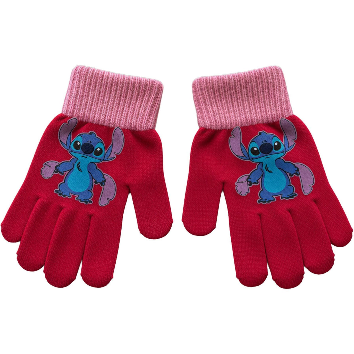 Disney Stitch Guanti Bambina Invernali Magici, Rosa e Fucsia, Taglia Unica