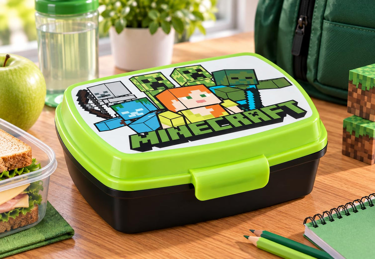 MINECRAFT - Contenitore Portapranzo Porta merenda Scatola Sandwich Box per Bambini 4