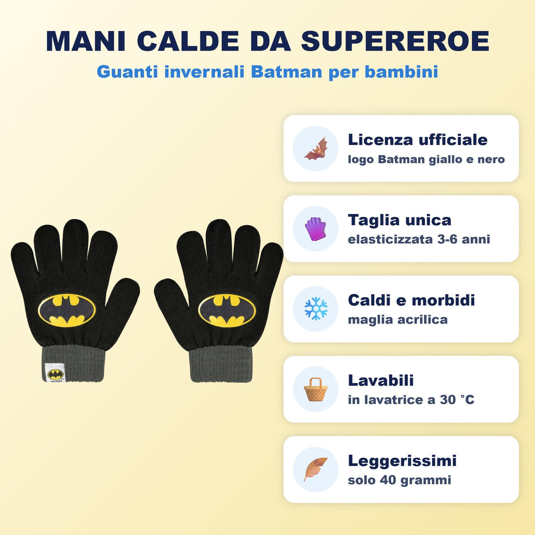 Guanti Invernali per Bambini 2 pcs Inverno Unisex Taglia unica