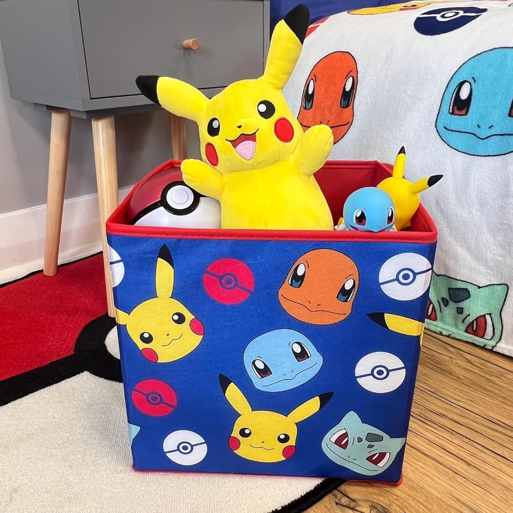CARTOON Pouf Pokèmon per bambini multifunzione contenitore porta oggetti per sedersi 30 cm 4
