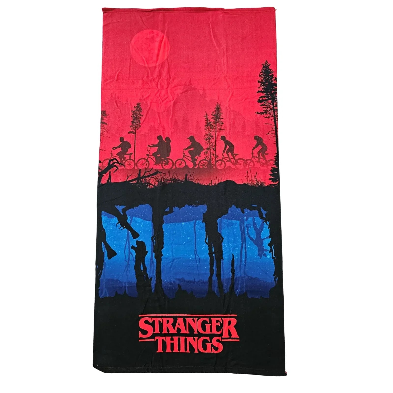 Telo Mare Asciugamano da spiaggia e piscina in microfibra CM. 140X70 asciugatura rapida, ultra morbido ( STRANGER THINGS)