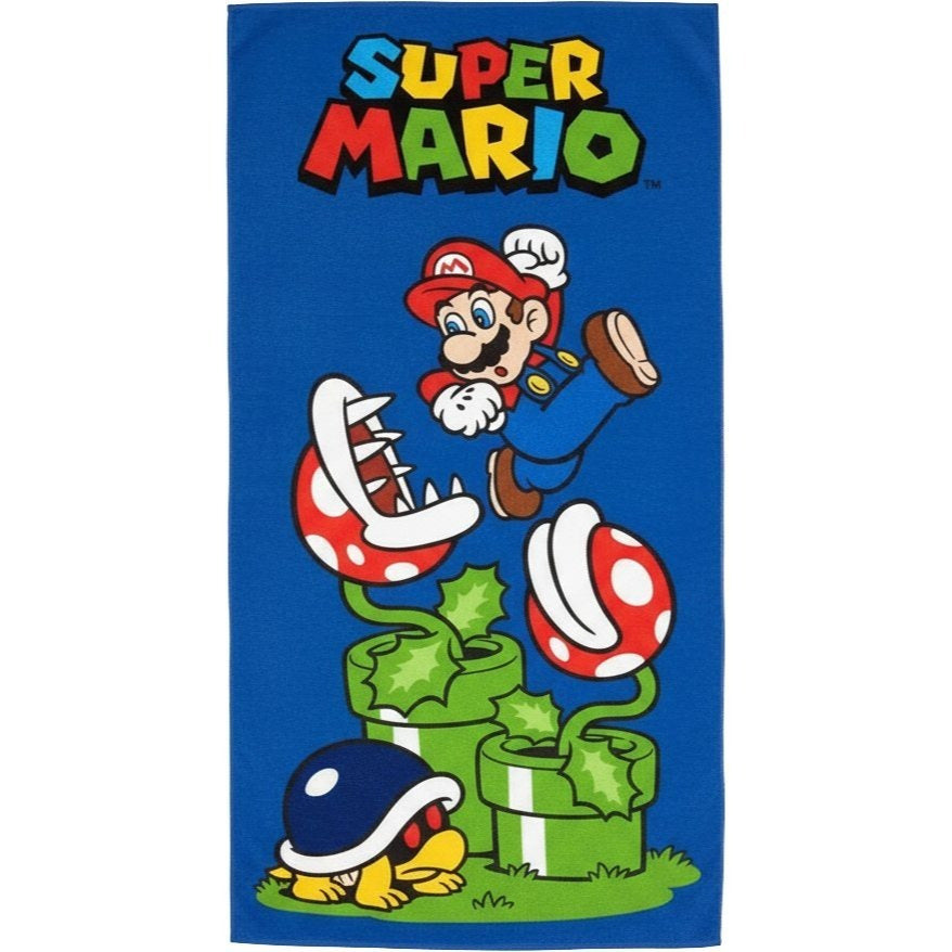 Telo Mare Asciugamano da spiaggia e piscina in microfibra CM. 140X70 asciugatura rapida, ultra morbido SUPERMARIO