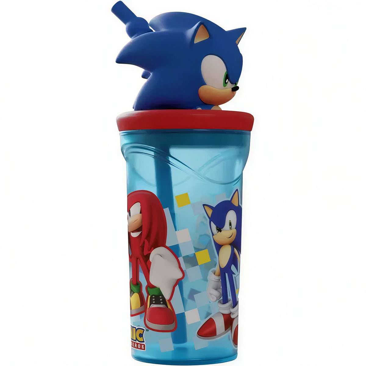 Bicchiere 360ml con Cannuccia e Personaggio 3D Borraccia per Bambini e Ragazzi