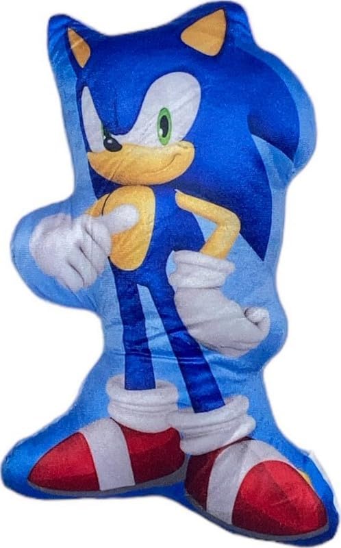 Cuscino 3D Sonic Forma Personaggio 31 cm Peluche