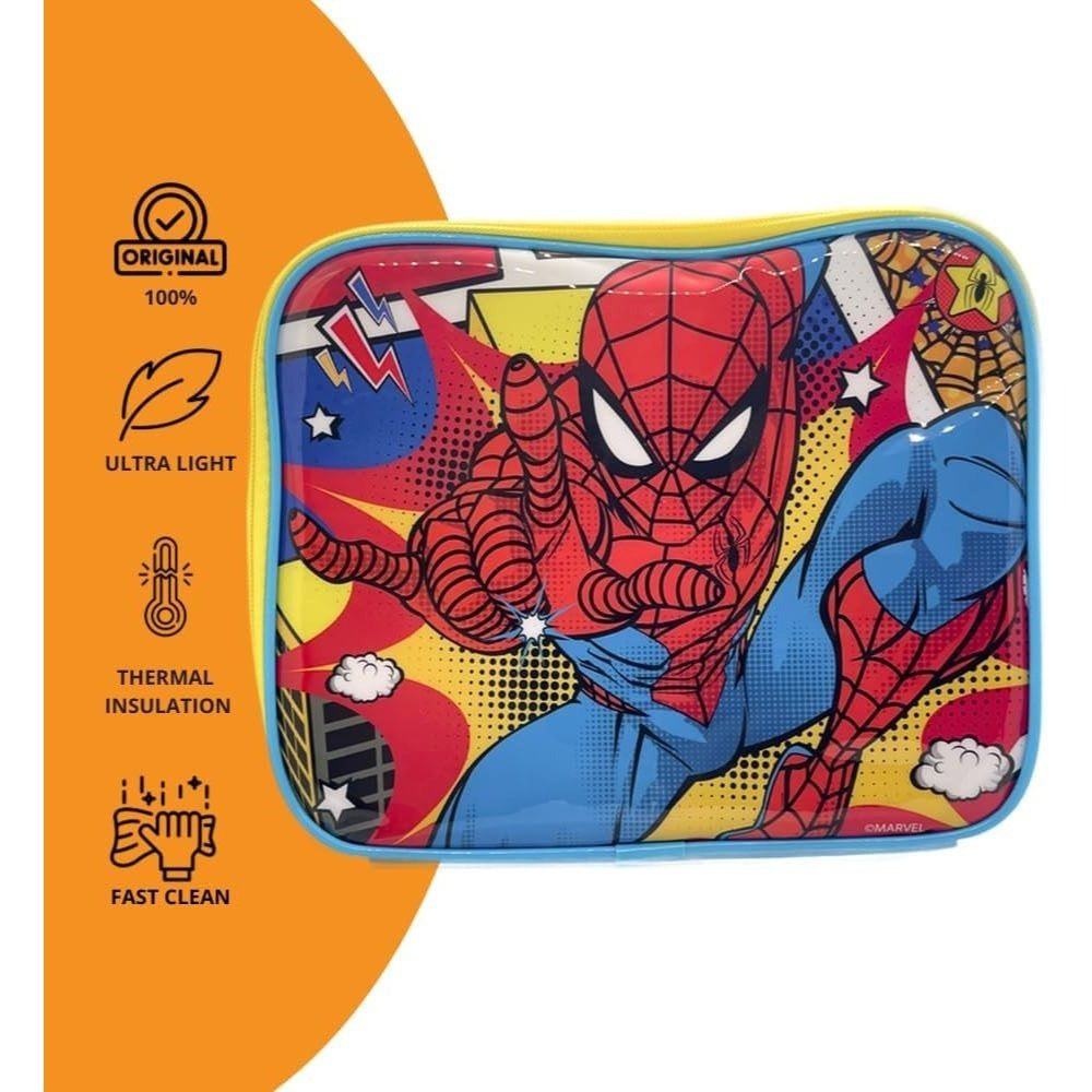 Borsa Termica Rettangolare Impermeabile Porta Pranzo per Bambini con Manico - Gadget Scuola SPIDER-MAN