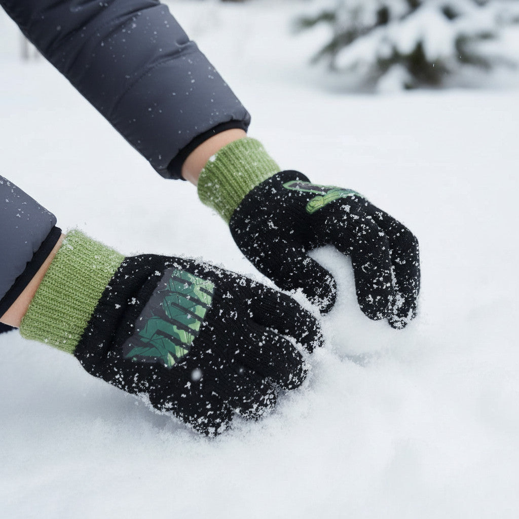 Guanti Invernali per Bambini 2 pcs Inverno Unisex Taglia unica - AVENGERS HULK 3
