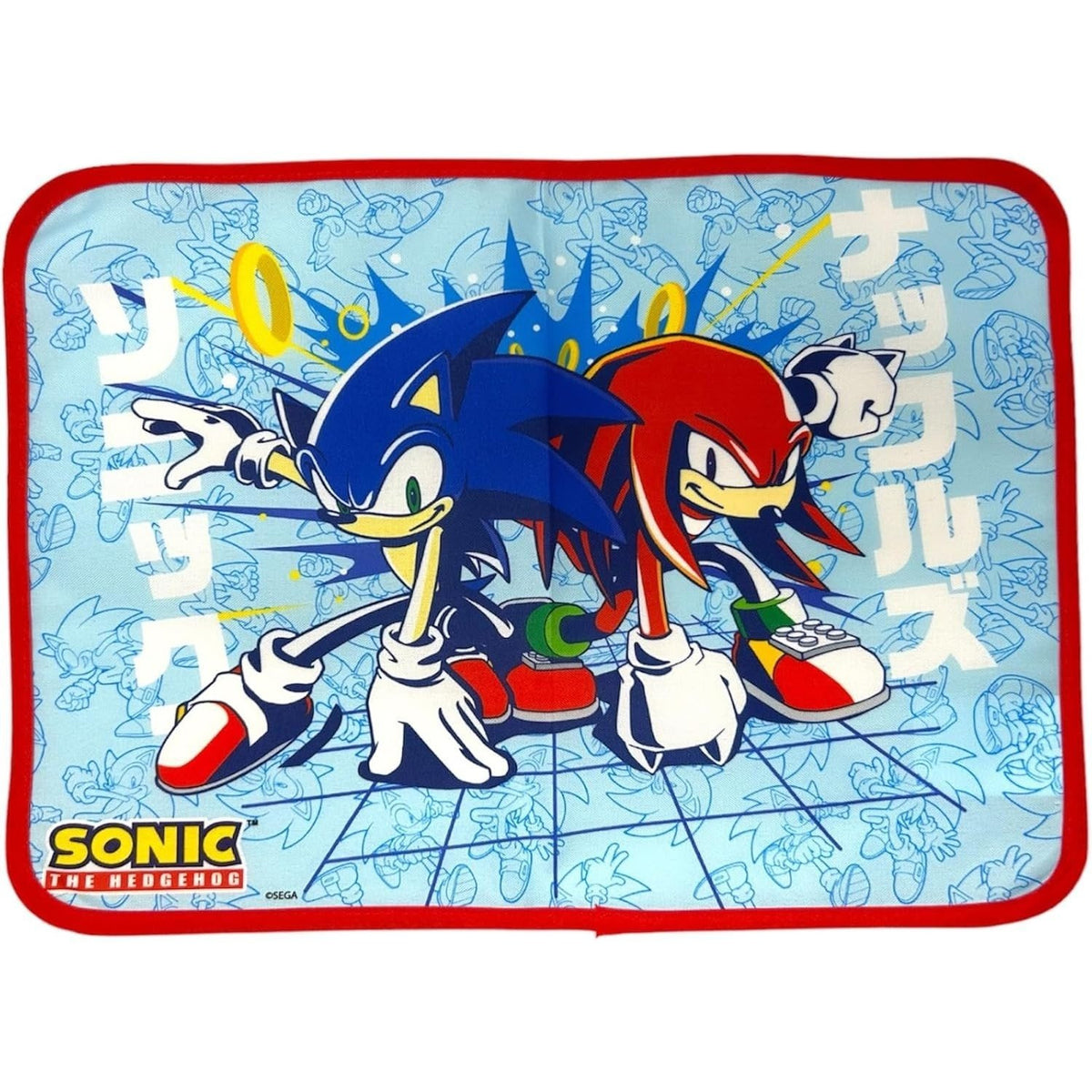 Tovaglietta in tessuto impermeabile Sonic e Knuckles da tavolo, lavabile e resistente al calore, non assorbe, 40 x 30 cm