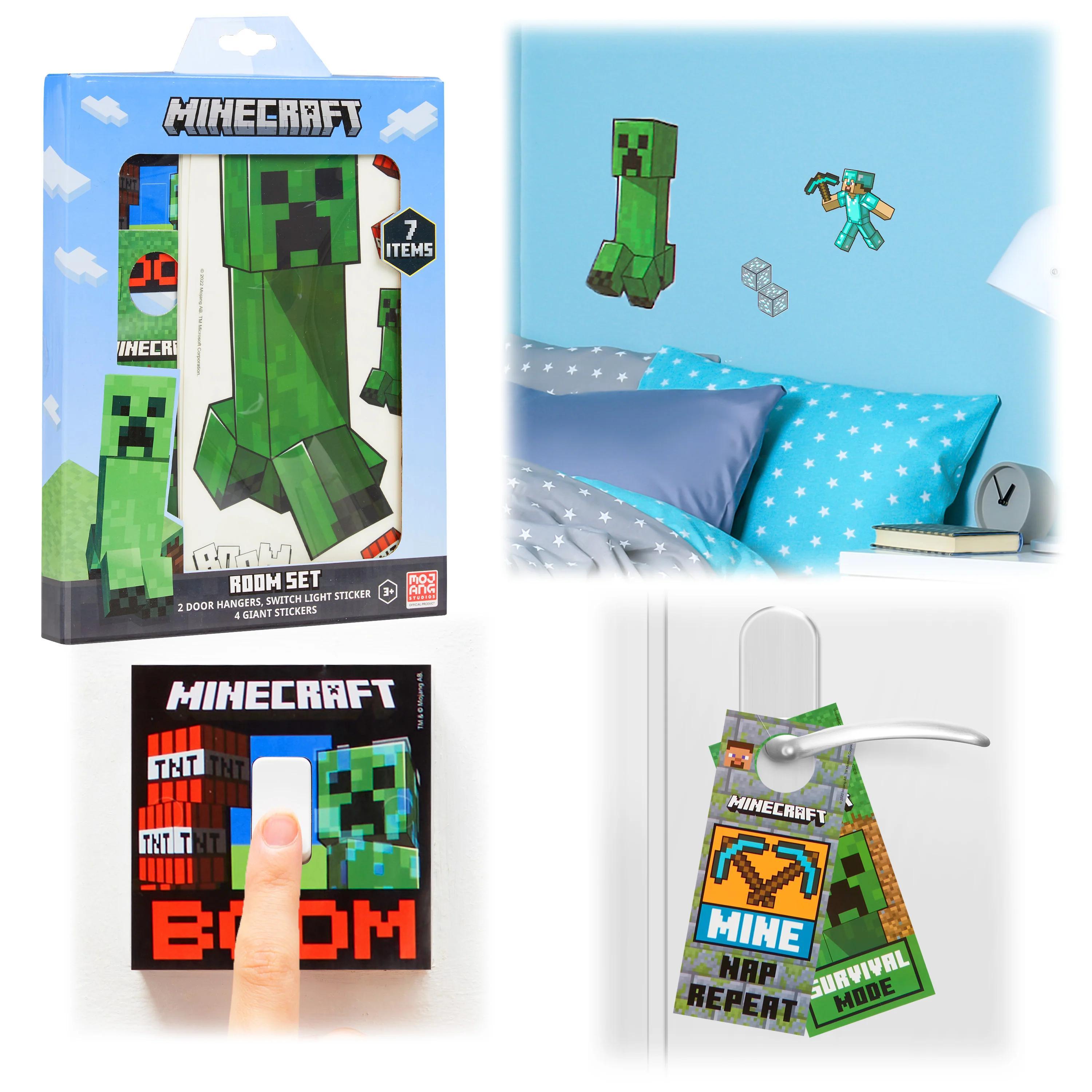 Minecraft - Stickers e accessori - Adesivi per finestra o mobili - Decorazioni cameretta Ragazzi