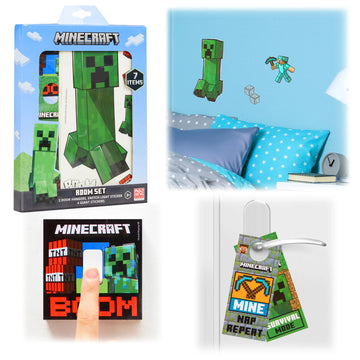 Minecraft - Stickers e accessori - Adesivi per finestra o mobili - Decorazioni cameretta Ragazzi