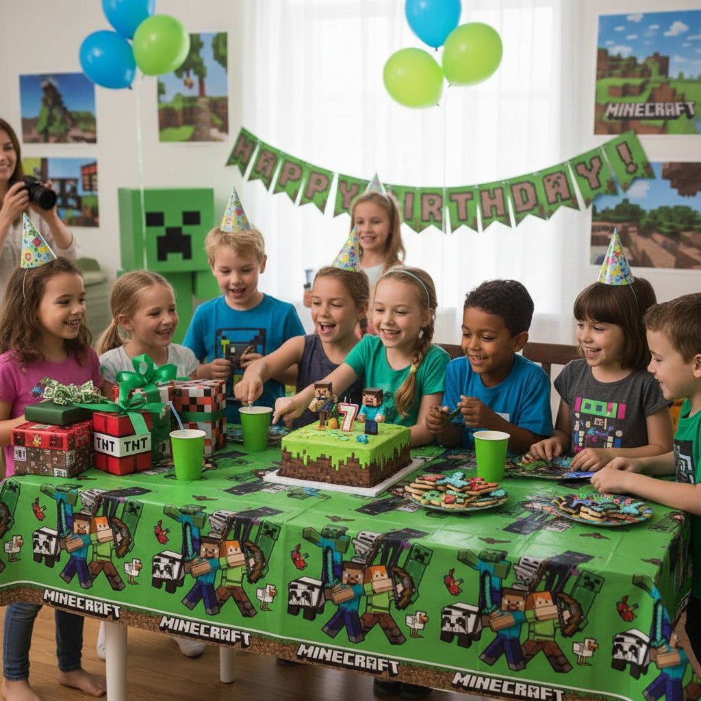 Tovaglia decorazione per compleanno dei bambini e feste a tema, Rettangolare, 120 cm x 180 cm, lavabile