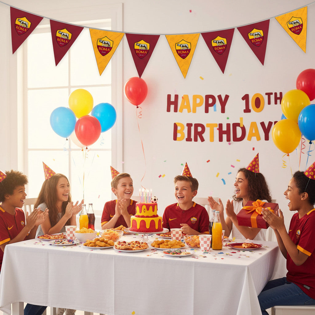 Bandierine triangolari Ghirlanda Ufficiale Festone 295 cm Decorazione per festa a tema Calcio Compleanno