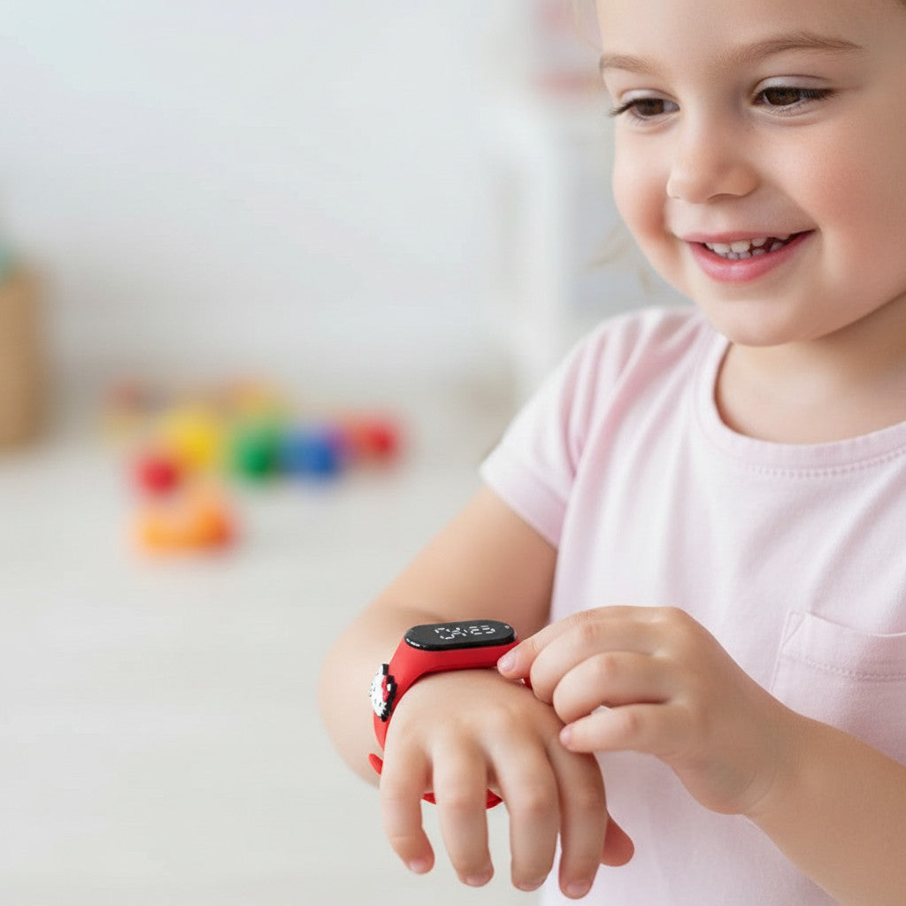 Orologio digitale per Bambini Led con pin 3D HELLO