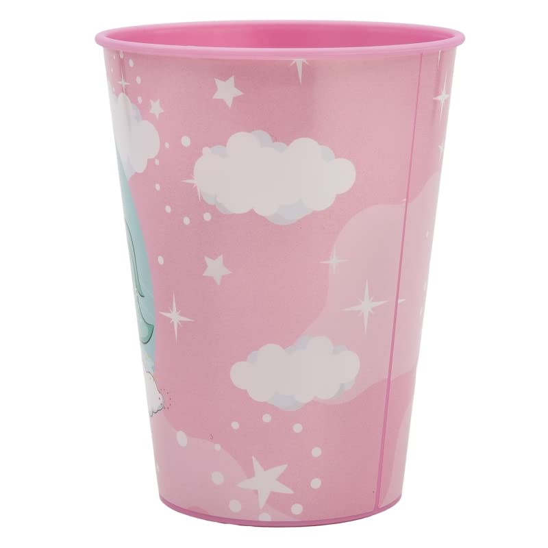 Set 2 Bicchieri per Bambini 260 ml in plastica Senza BPA Regalo per Ragazzi (Unicorno)