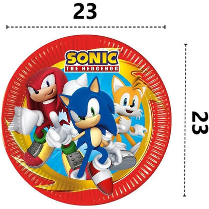 Kit Festa 8 Persone Set Tavola Addobbi Party Compleanno con 8 Piatti, 8 Bicchieri e 20 tovaglioli