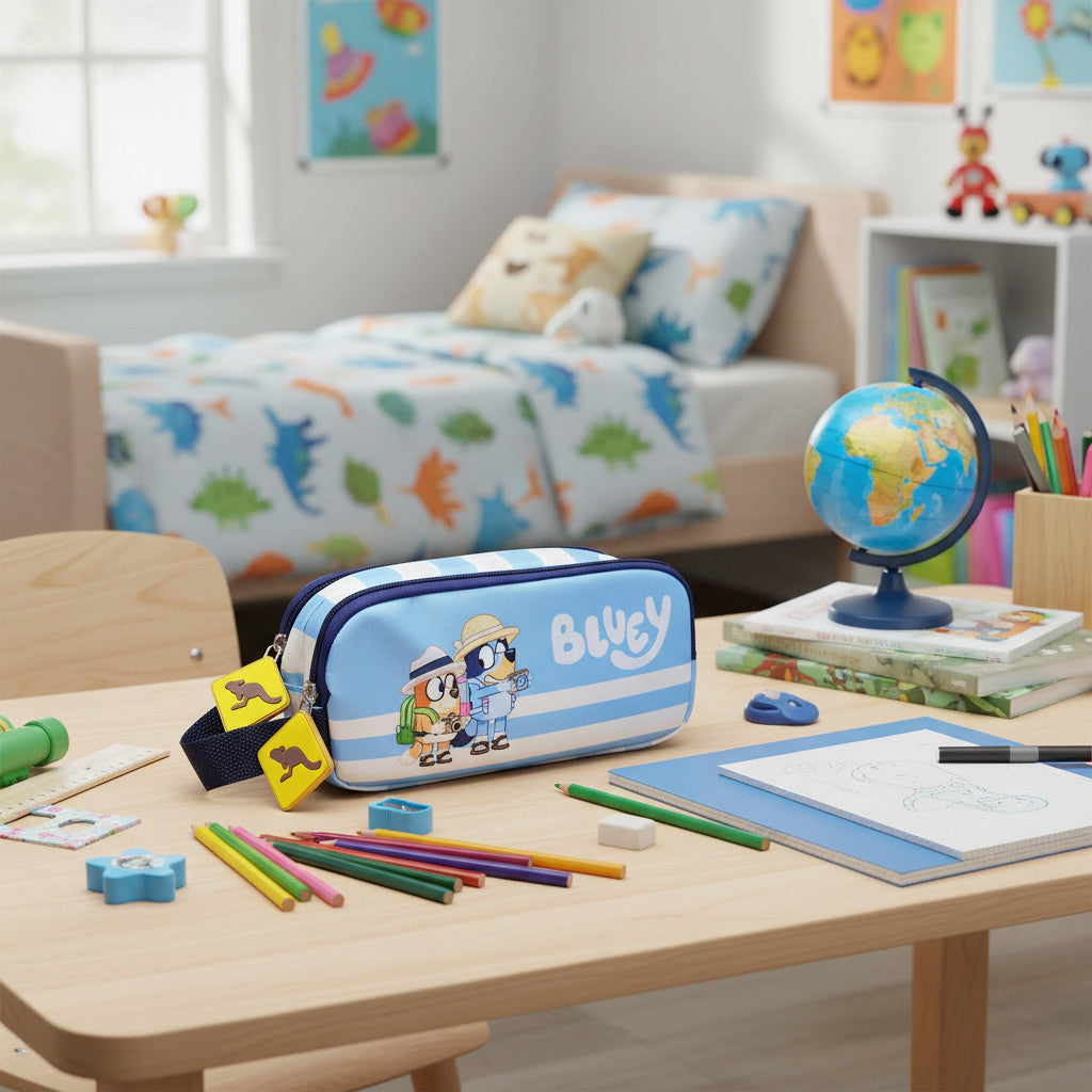 Portapenne Astuccio Doppio scomparto Borsellino Scuola e Asilo per Bambini 22x9x8cm