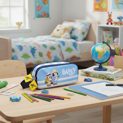 Portapenne Astuccio Doppio scomparto Borsellino Scuola e Asilo per Bambini 22x9x8cm