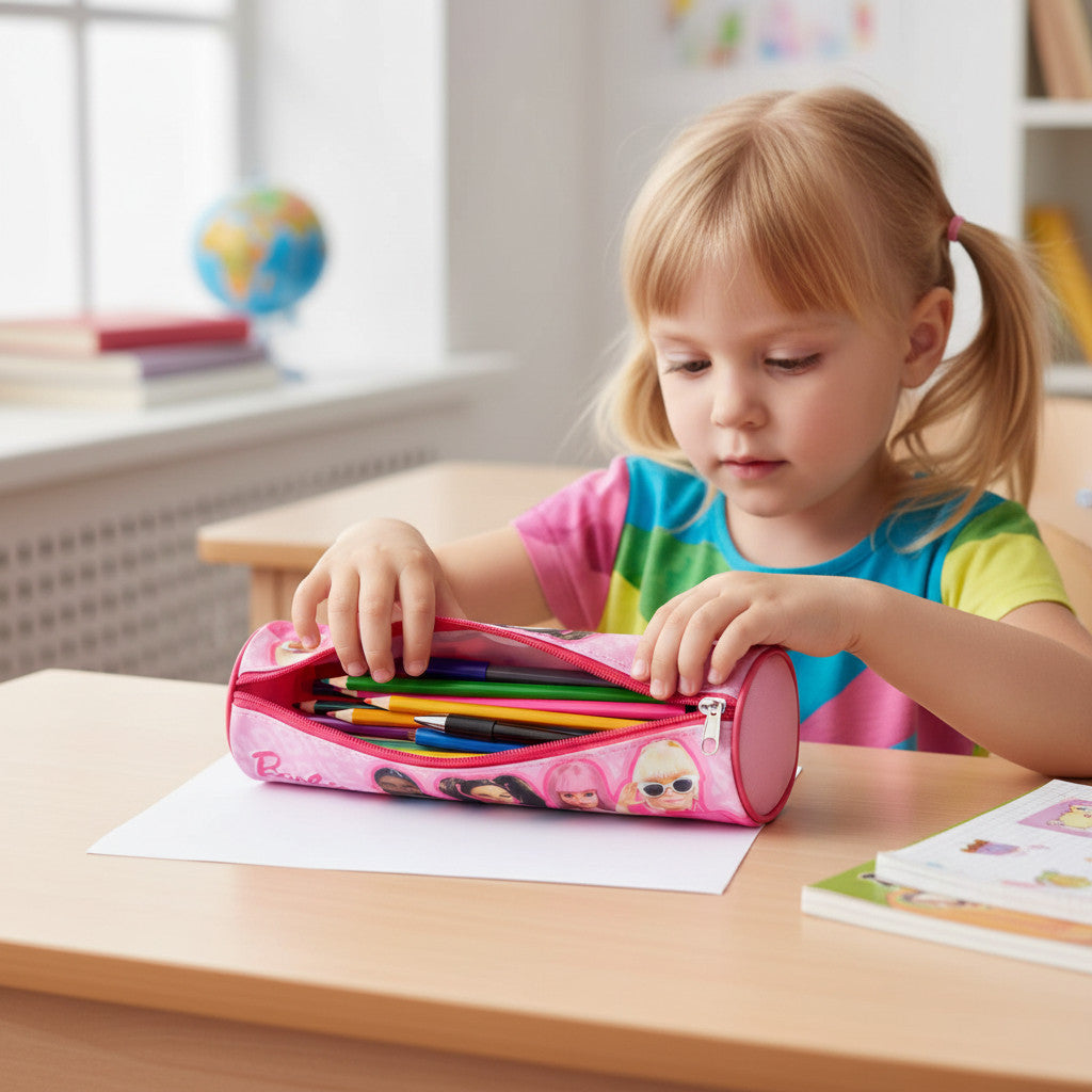 Portapenne Astuccio Borsellino Scuola e Asilo per Bambini 21x7x6cm BARBIE