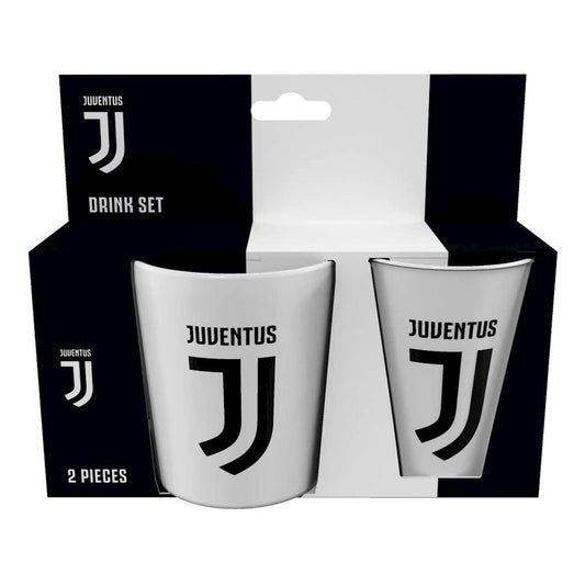 ILS I LOVE SHOPPING Set Regalo Bicchiere + Tazza in confezione regalo Tifoso Senza BPA per Ragazzi Prodotto Ufficiale (Juventus)