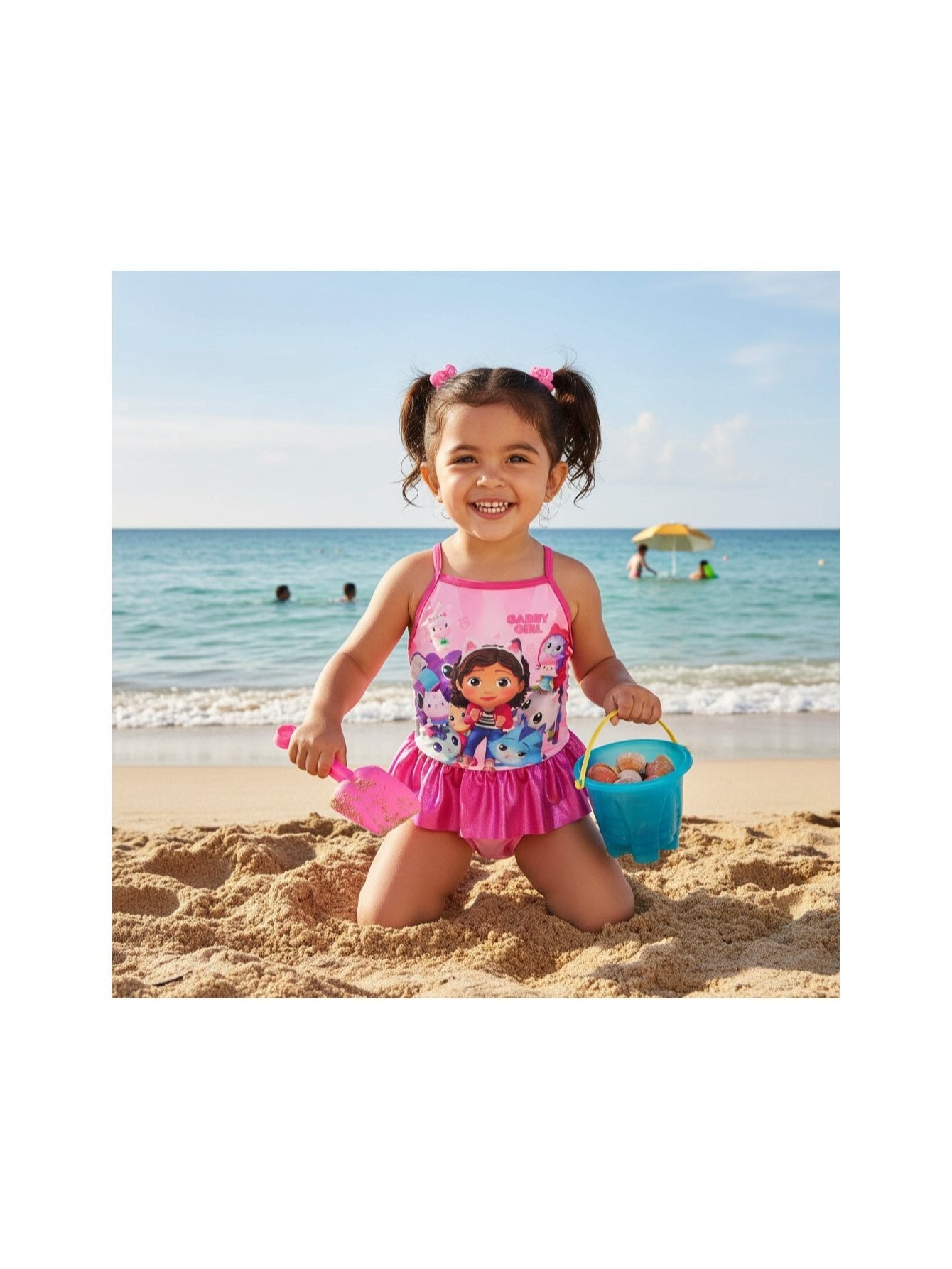 GABBY - Costume da Bagno Pezzo Unico per Bambine e Ragazze per Mare e Piscina - asciugatura rapida