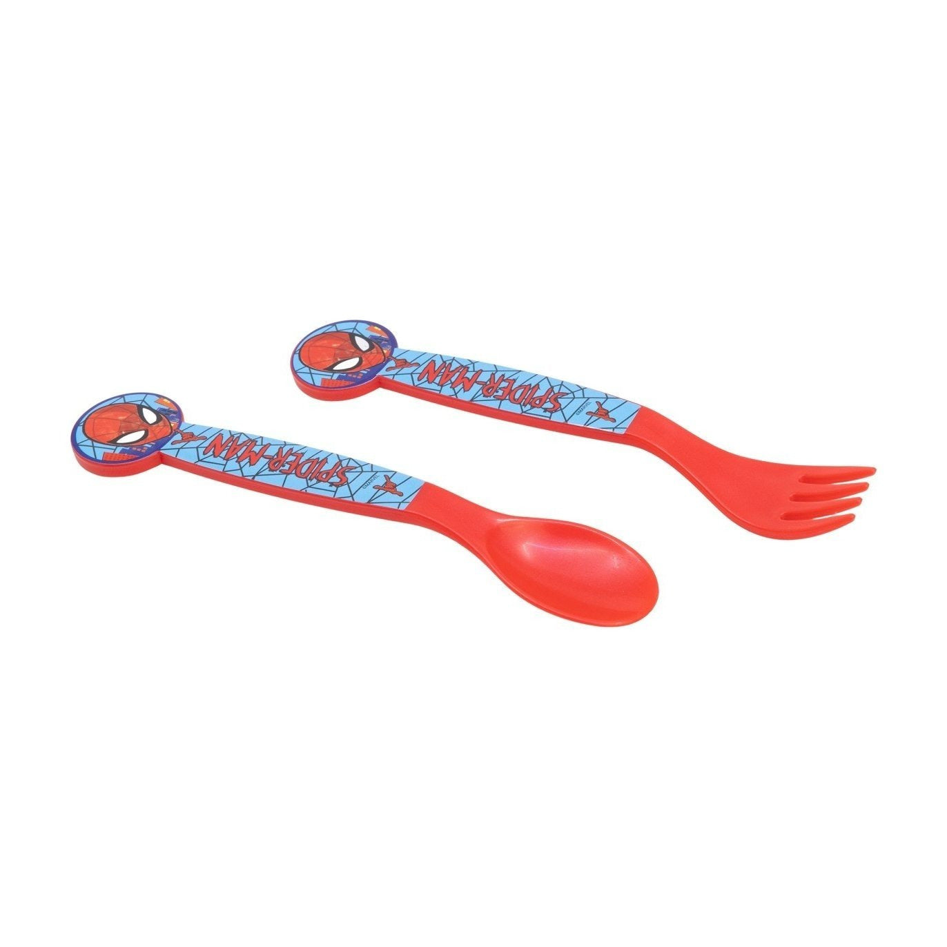 Set di stoviglie riutilizzabile per bambini bicolore – Set composto da 5 pezzi: Piatto, ciotola, bicchieri e posate per bambini e bebé - SPIDER