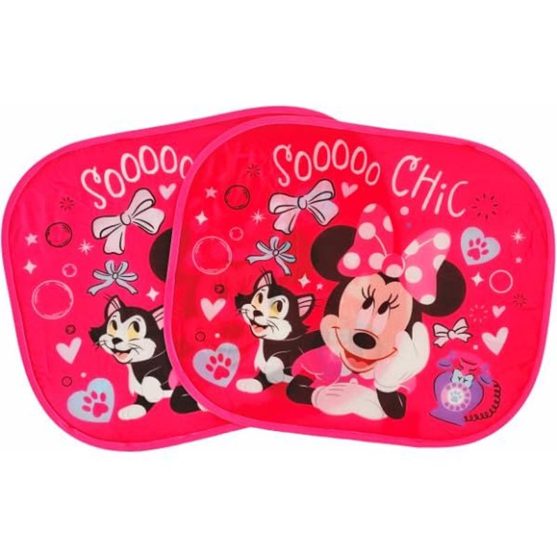Coppia di Tendine Laterali Parasole Auto Bambini con Ventose (MINNIE MOUSE Topolina)