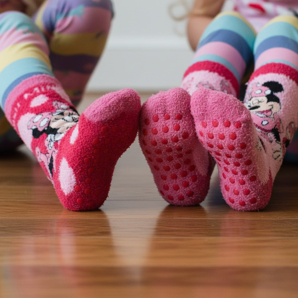 2 paia Calzini Antiscivolo Ufficiali Minnie Mouse per Bambini