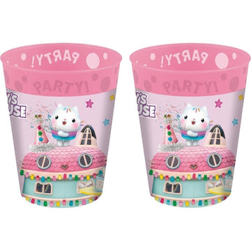 Set 2 Bicchieri per Bambini 260 ml in plastica Regalo per Bimbe - Adatto per lavastoglie e microonde - GABBY
