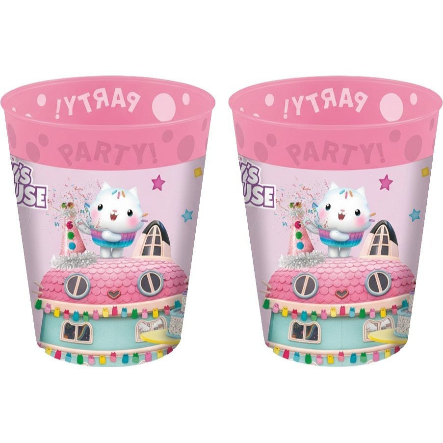 Set 2 Bicchieri per Bambini 260 ml in plastica Regalo per Bimbe - Adatto per lavastoglie e microonde - GABBY