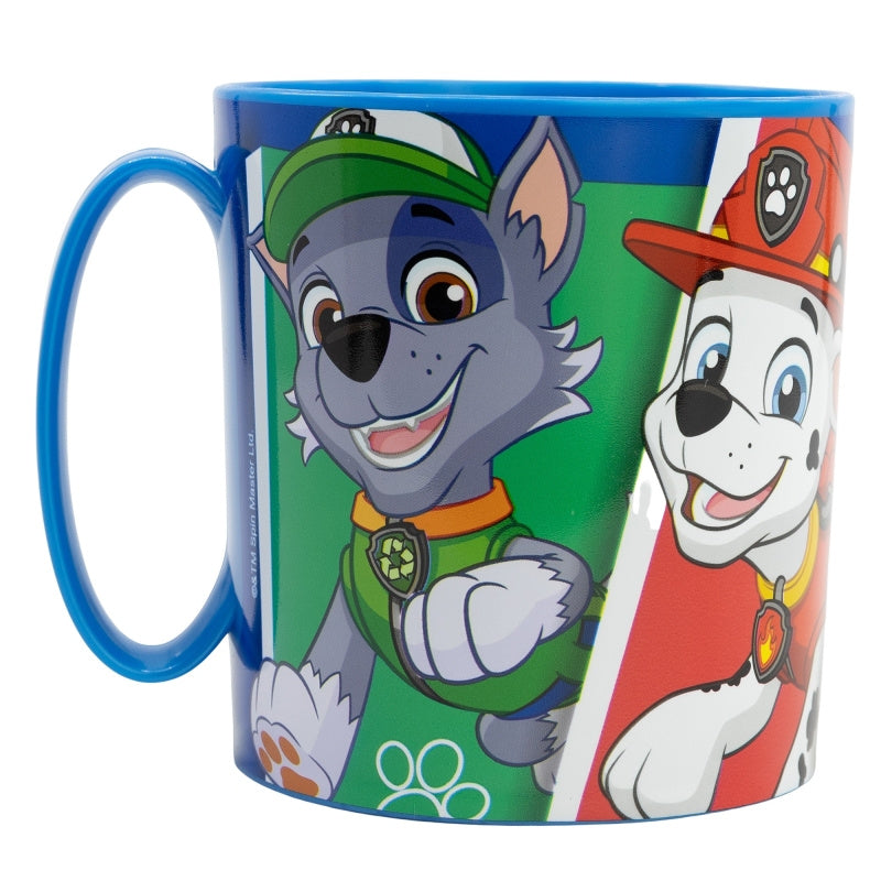 Tazza Bicchiere in plastica 350ml per Microonde con manico Bambini colazione Cuccioli