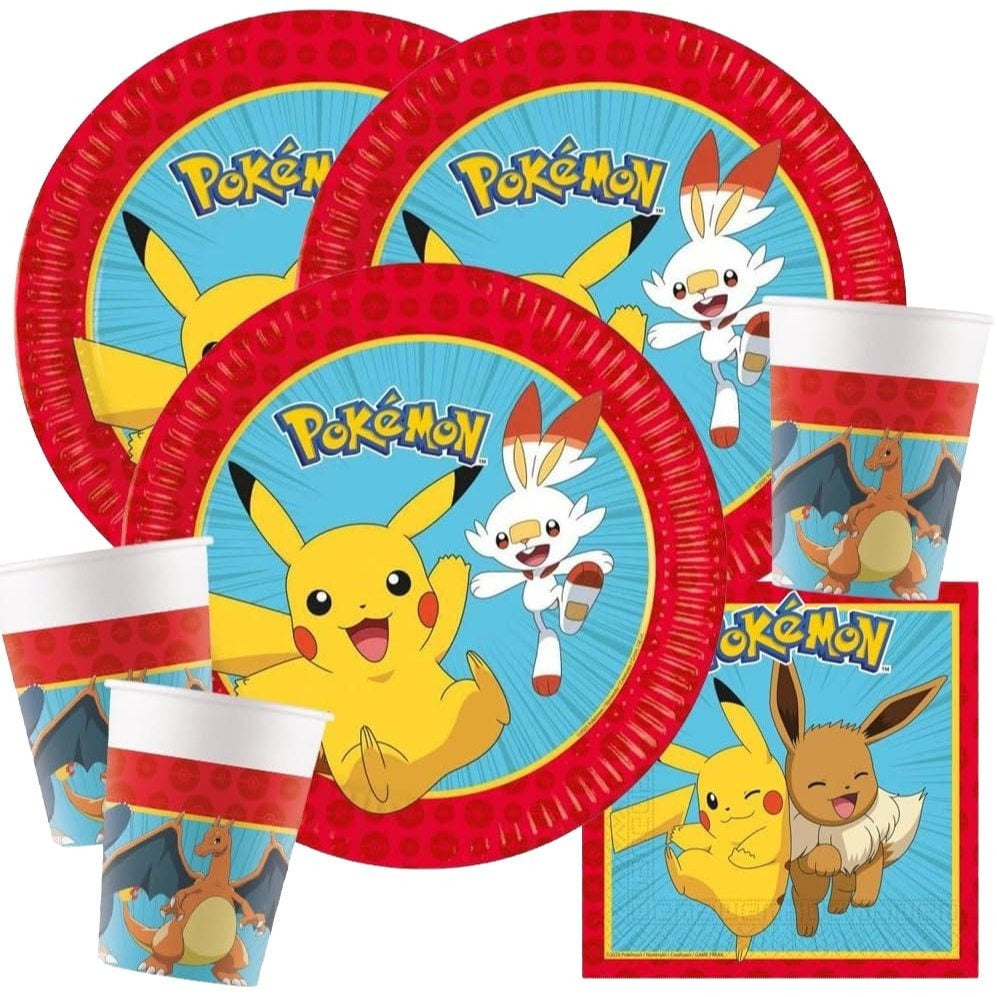 Pokemon Set Festa 8 persone | Stoviglie Monouso Piatti, Bicchieri, Tovaglioli compleanno bambini