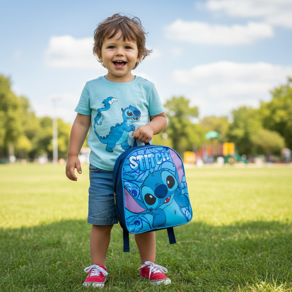 Zaino per bambini Zainetto Asilo Infanzia per la Scuola e tempo libero con chiusura lampo (per STITCH bimbo)