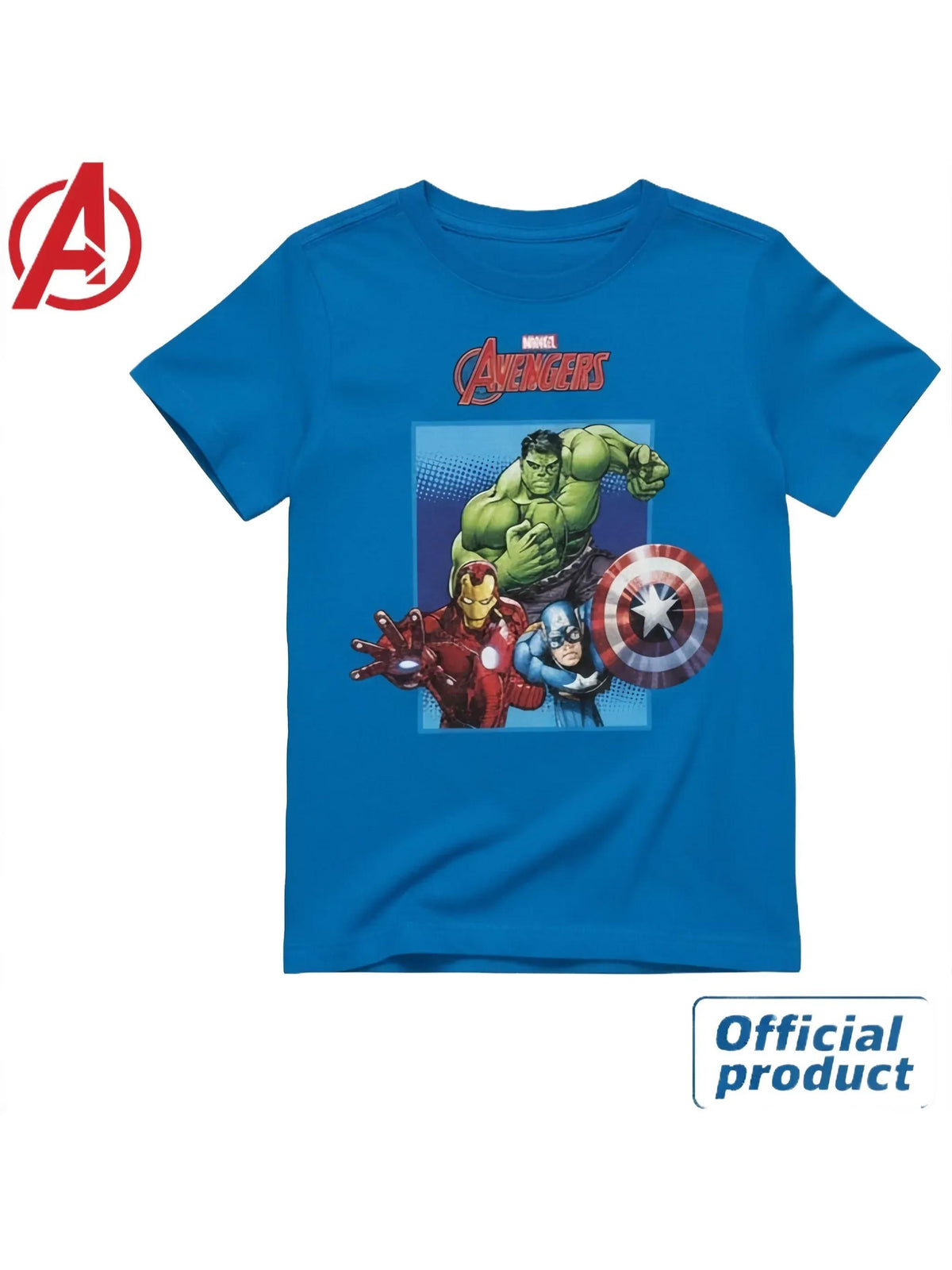 AVENGERS - Maglietta Ufficiale 100% Cotone per Bambini T-Shirt Abbigliamento Maglia Ragazzi HULK